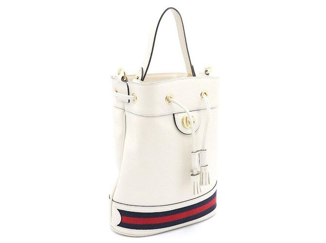 Gucci Borsa a secchiello Ophidia Small White, Borsa Tote, Borsa a spalla, Borsa crossbody Bianco - vista 3