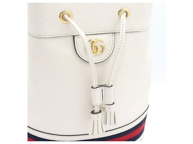 Gucci Borsa a secchiello Ophidia Small White, Borsa Tote, Borsa a spalla, Borsa crossbody Bianco - vista 4