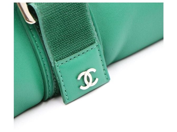 Chanel Clutch Foldover Green Grip - vista 5