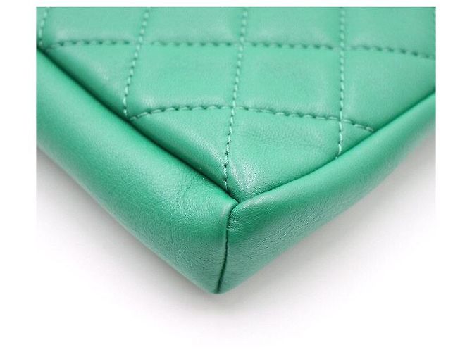 Chanel Clutch Foldover Green Grip - vista 7