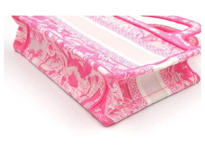 Dior Neon Pink Book Tote Mini Canvas Bag Season - Ansicht 7