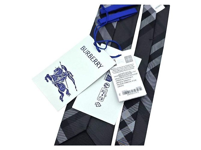 Cravatta Burberry nera in tessuto Nero - vista 5