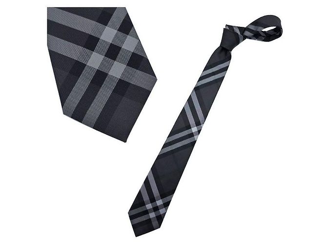Cravatta Burberry nera in tessuto Nero - vista 6