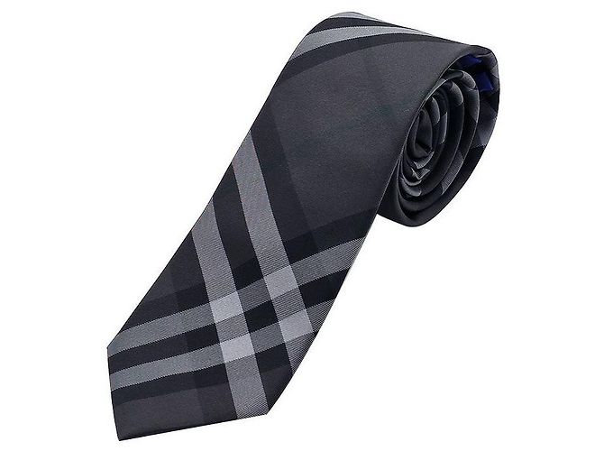 Cravatta Burberry nera in tessuto Nero - vista 7