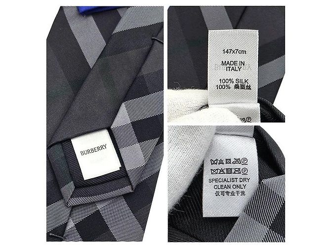 Cravatta Burberry nera in tessuto Nero - vista 9