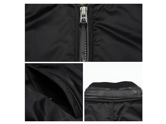 Tom Ford Giacca Bomber in raso Nero - vista 8