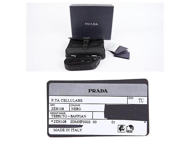Prada Borsa crossbody in pelle Saffiano con logo Nero - vista 4