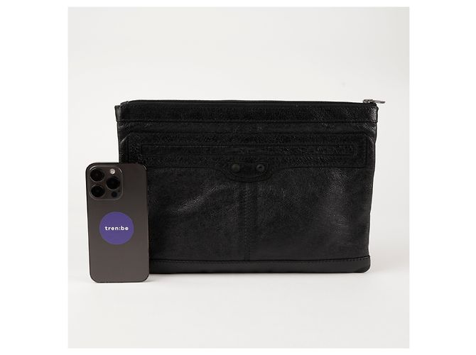 Balenciaga Clutch Classic Clip Nero - vista 9