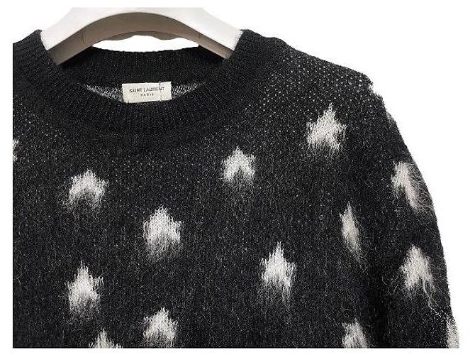 Saint Laurent Black Star Pelzstrick Schwarz - Ansicht 4