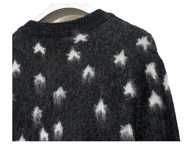 Saint Laurent Black Star Pelzstrick Schwarz - Ansicht 7