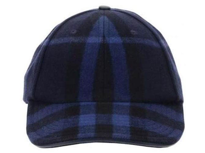 Burberry Check Wool Cashmere Baseball Cap Black - view 3