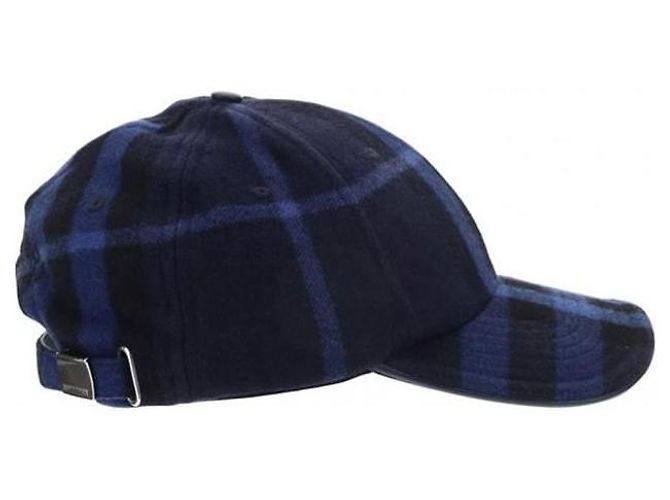 Burberry Check Wool Cashmere Baseball Cap Black - view 4