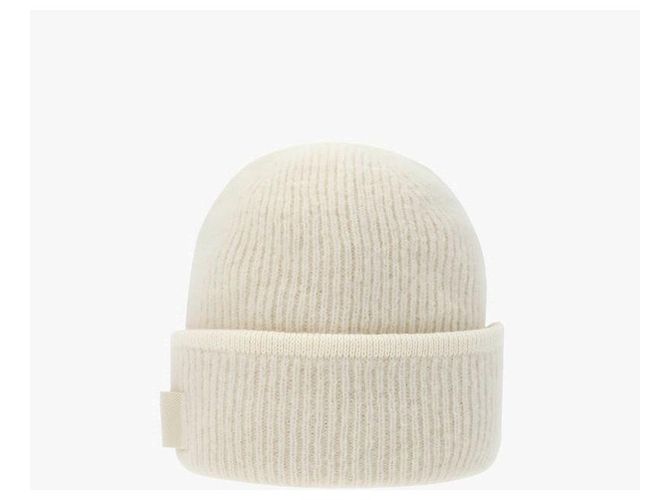 Jacquemus Le Bonnet Gros Grain Logo Beanie Bianco - vista 5