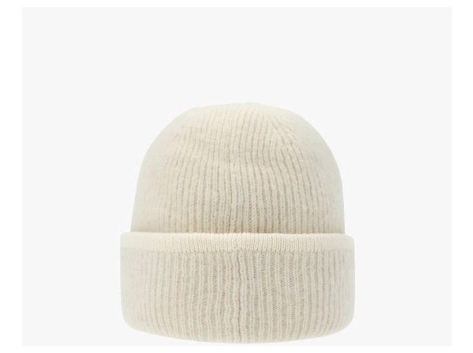 Jacquemus Le Bonnet Gros Grain Logo Beanie Bianco - vista 6