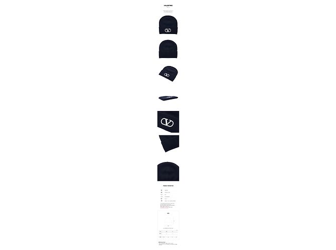 Valentino Signature Logo Damen-Wollmütze LZC Schwarz - Ansicht 11