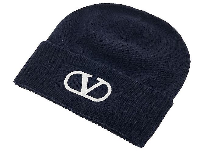 Valentino Signature Logo Damen-Wollmütze LZC Schwarz - Ansicht 3