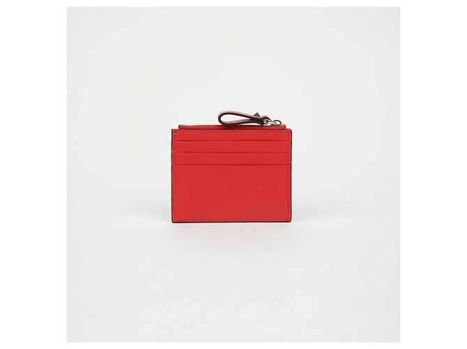 Valentino Rockstud Kartenetui Rot Leder - Ansicht 3