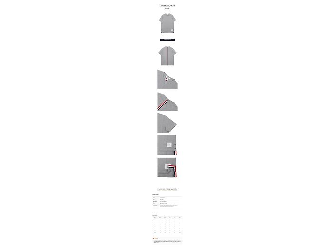 Thom Browne Herren T-Shirt mit kurzen Ärmeln aus Baumwolle Silber - Ansicht 2