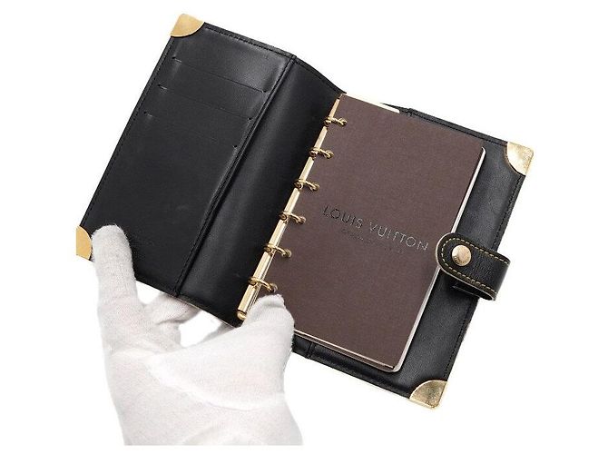 Louis Vuitton Copertina agenda e inserti Navy Suhali Leather Agenda PM - vista 5