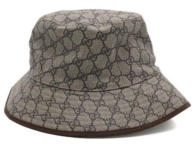 Gucci Cappello Bucket Supreme GG Canvas Donna Marrone - vista 2