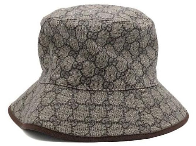 Gucci Cappello Bucket Supreme GG Canvas Donna Marrone - vista 3