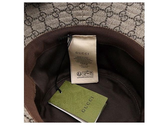 Gucci Cappello Bucket Supreme GG Canvas Donna Marrone - vista 6