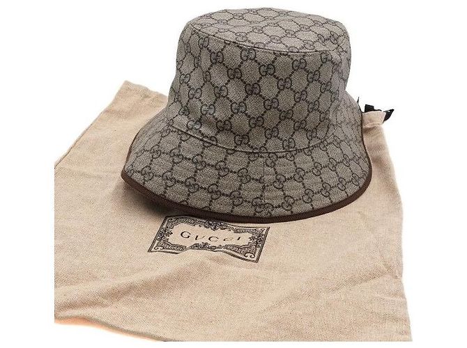 Gucci Cappello Bucket Supreme GG Canvas Donna Marrone - vista 7