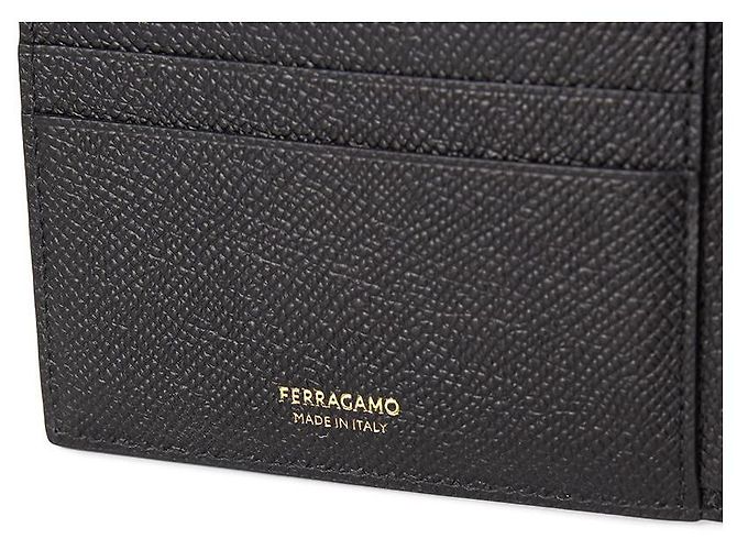 Salvatore Ferragamo Portafoglio Gancini da uomo NERO - vista 6