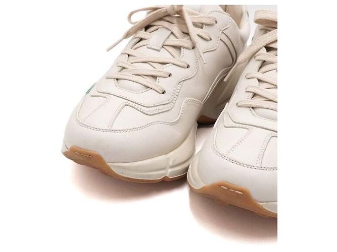 Gucci Sneakers Rhyton Web Print Bianco - vista 5