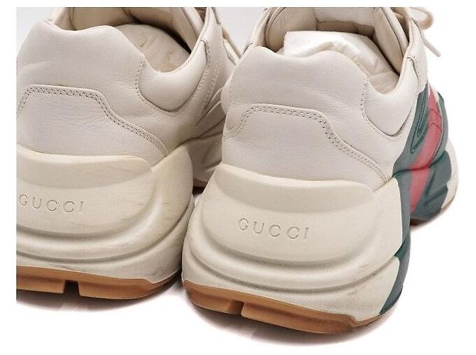 Gucci Sneakers Rhyton Web Print Bianco - vista 8