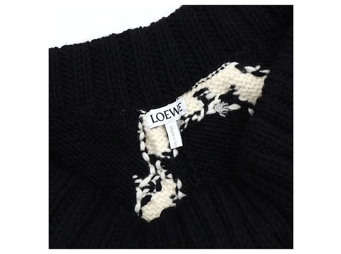 Loewe Collaboration Unisex-Hose aus Intarsia-Wolle mit Stiefmütterchen-Muster Weiß - Ansicht 5