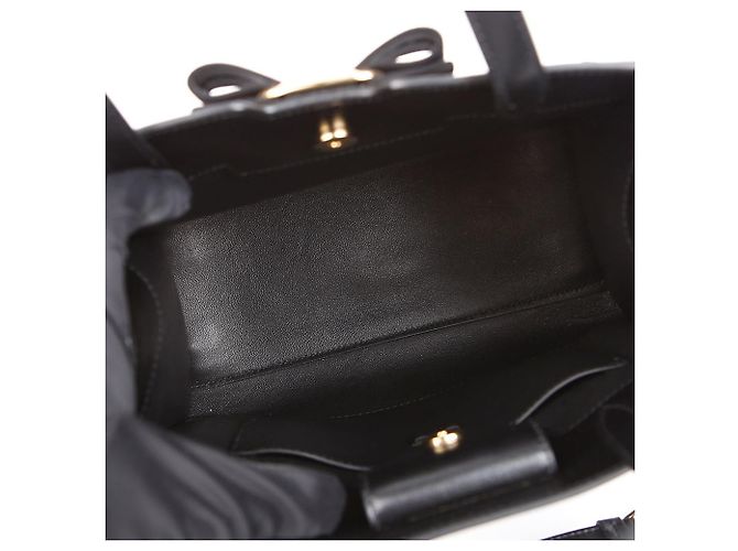 Salvatore Ferragamo Borsa a mano media nera - vista 8