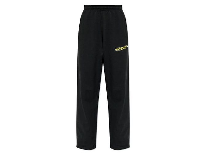 Balenciaga Pantaloni baggy in mesh spray - vista 3