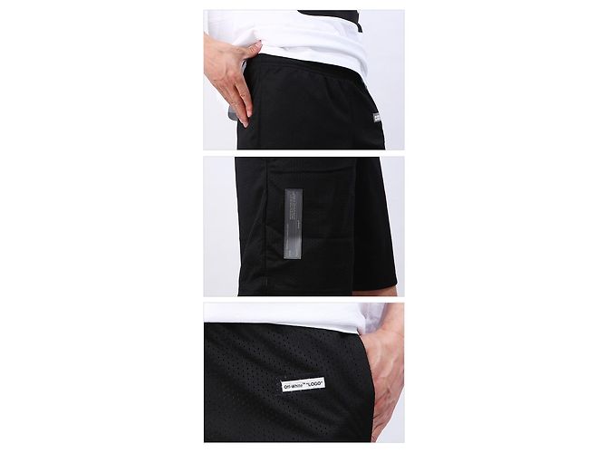 Off White Mesh Shorts Red - view 4