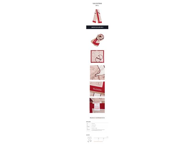 Valentino Pañuelo de seda Roja - vista 2