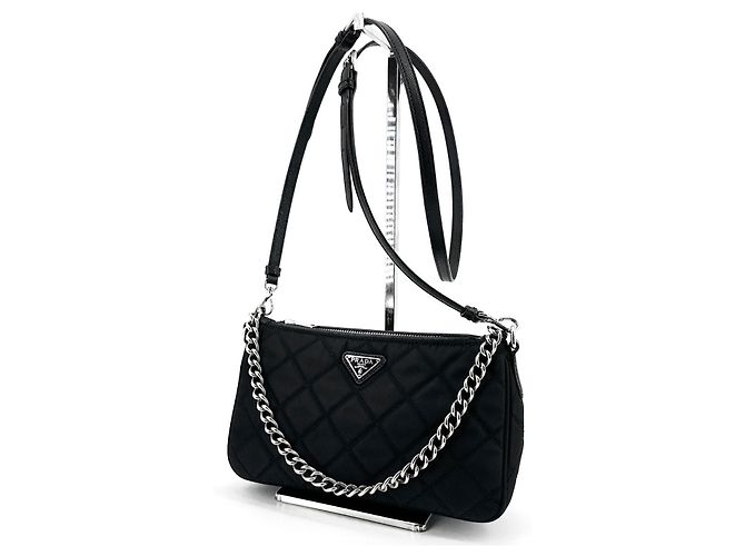 Prada Borsa a tracolla in Re-Nylon trapuntata con logo triangolare Multicolore - vista 2