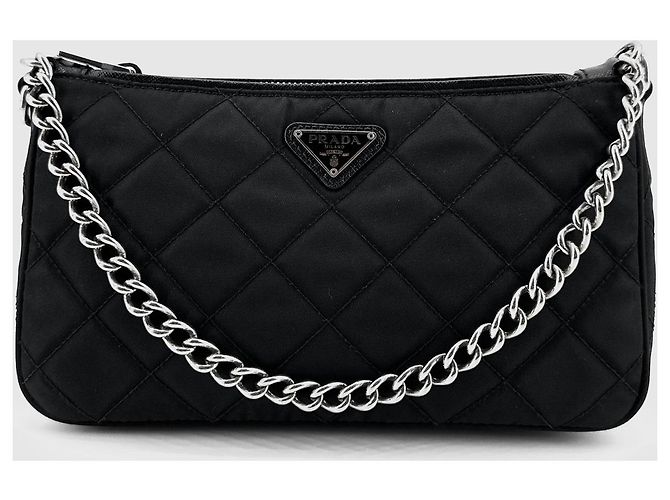 Prada Borsa a tracolla in Re-Nylon trapuntata con logo triangolare Multicolore - vista 3