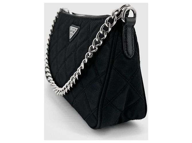 Prada Borsa a tracolla in Re-Nylon trapuntata con logo triangolare Multicolore - vista 4