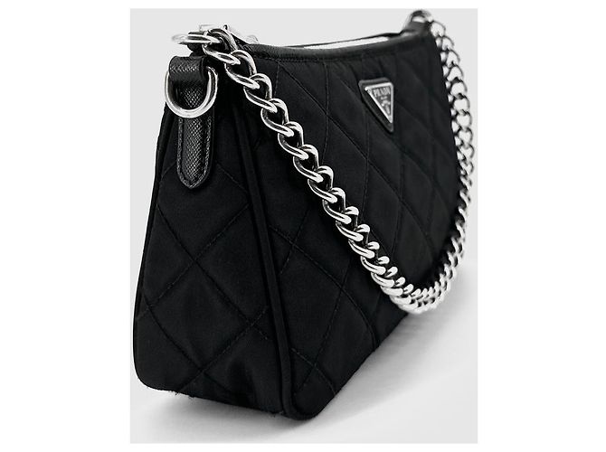 Prada Borsa a tracolla in Re-Nylon trapuntata con logo triangolare Multicolore - vista 5