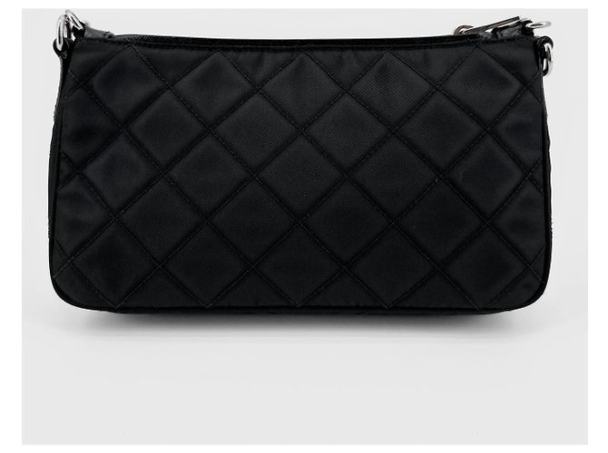 Prada Borsa a tracolla in Re-Nylon trapuntata con logo triangolare Multicolore - vista 6