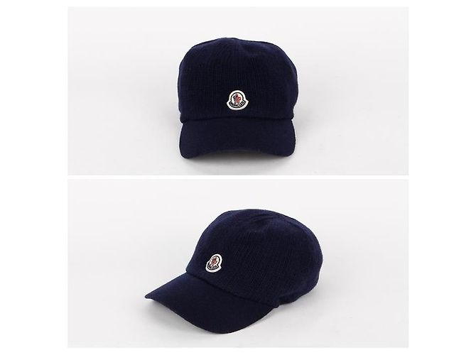 Moncler Baseball-Kappe aus Strickbaumwolle Schwarz - Ansicht 2