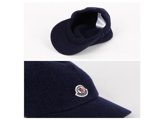 Moncler Baseball-Kappe aus Strickbaumwolle Schwarz - Ansicht 4