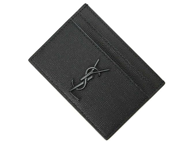 Saint Laurent Monogram Card Holder Black - view 2