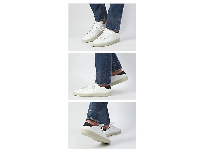 Sneakers in pelle bianca Saint Laurent Multicolore - vista 2