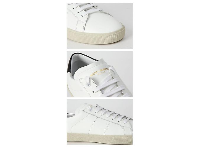 Sneakers in pelle bianca Saint Laurent Multicolore - vista 5