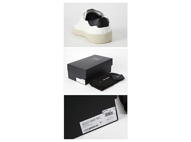 Sneakers in pelle bianca Saint Laurent Multicolore - vista 6