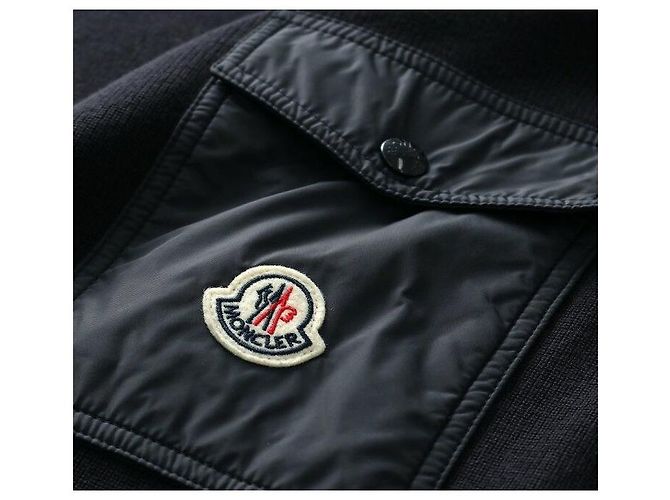 Pull en maille Moncler avec logo noir - vue 7