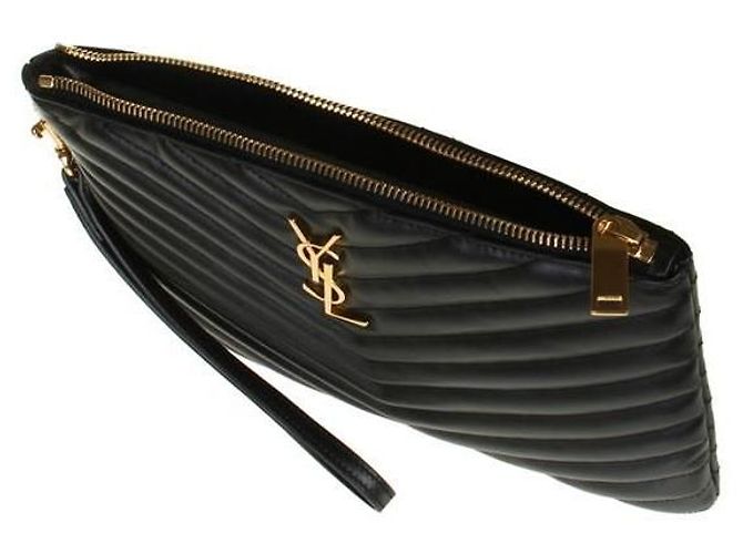 Saint Laurent Gestepptes Monogramm-Etui - Ansicht 6