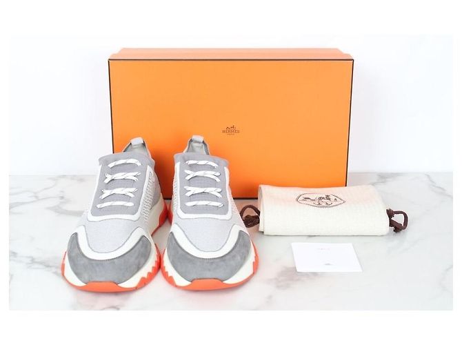 Hermès Addict Strick-Sneaker Gray Braun - Ansicht 2