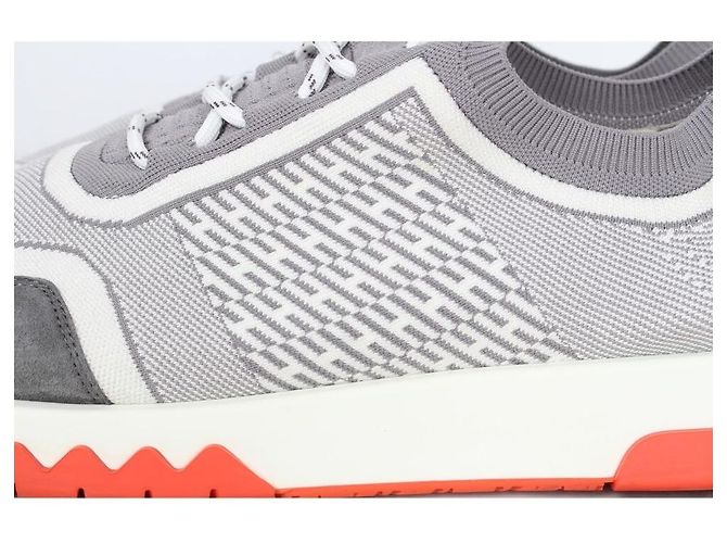 Hermès Addict Strick-Sneaker Gray Braun - Ansicht 8